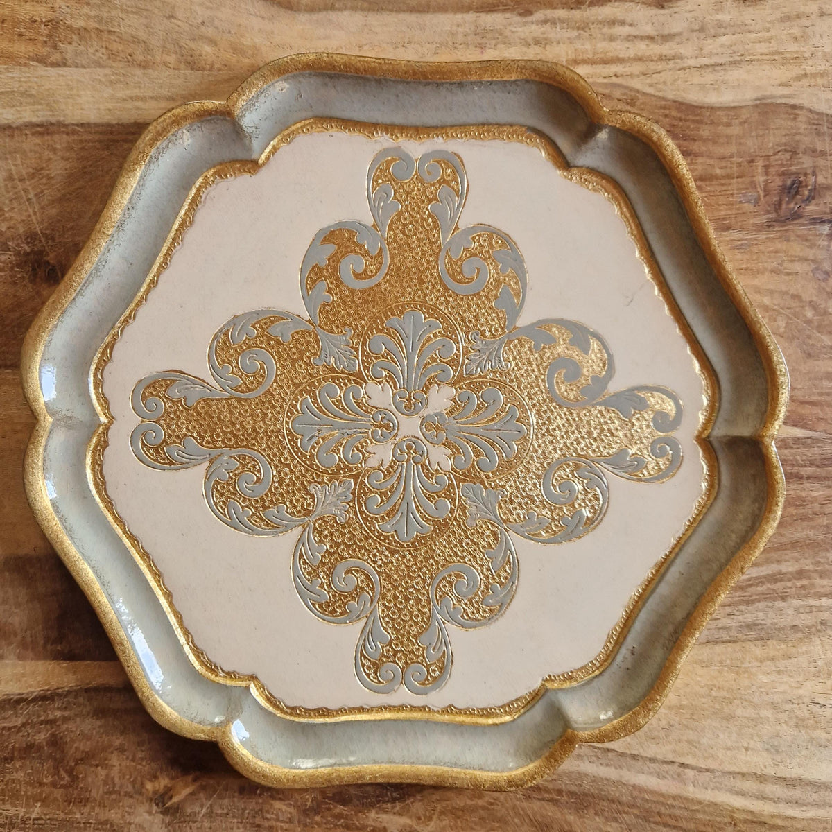 Set di 4 sottopiatti fiorentini in legno, tovagliette in legno realizzate e dipinte a mano, disponibili in vari colori