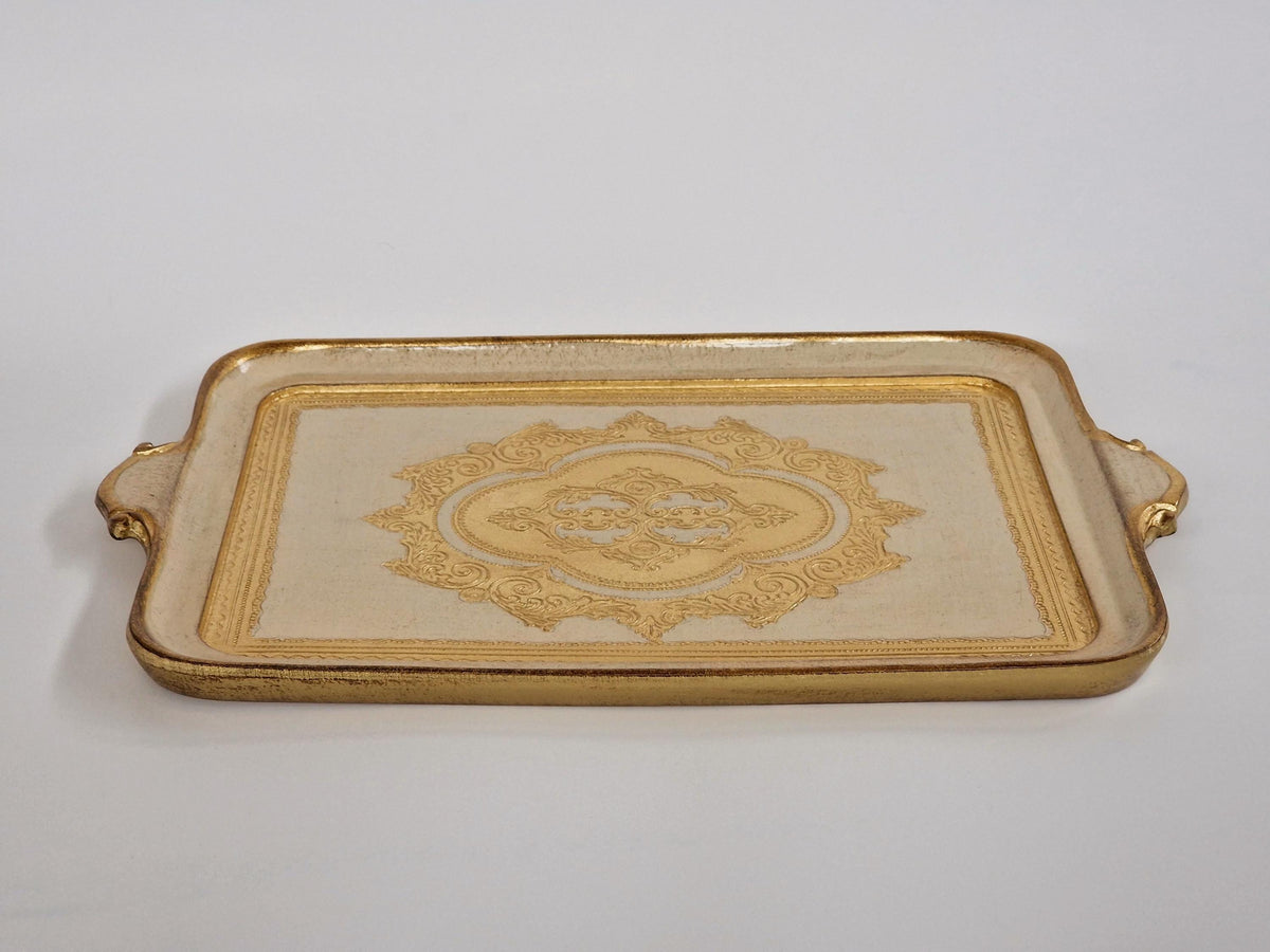 Vassoio Fiorentino in legno realizzato e decorato a mano, Wooden Florentine Tray