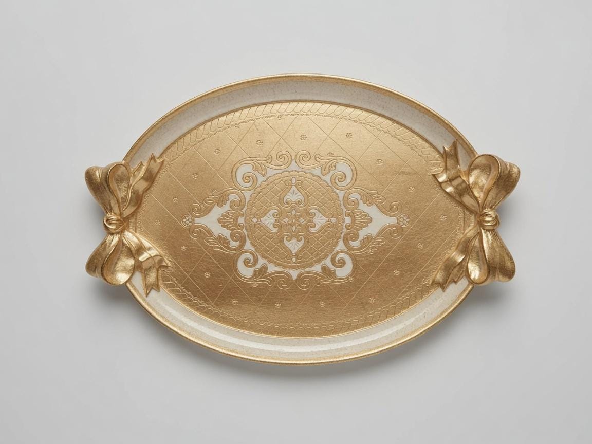 Vassoio Fiorentino in legno realizzato e decorato a mano, Wooden Florentine Tray