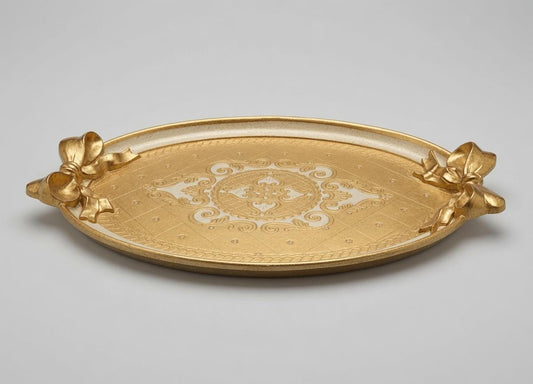 Vassoio Fiorentino in legno realizzato e decorato a mano, Wooden Florentine Tray